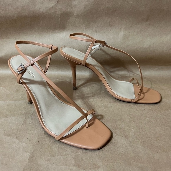 Reformation | Ivy Heels Strappy Sandals Leather Tan Naked Size 9 - Picture 1 of 16